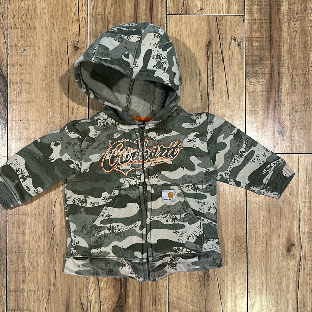 Carhartt Camo Infant Full Zip Hoodie Sweatshirt 6 months